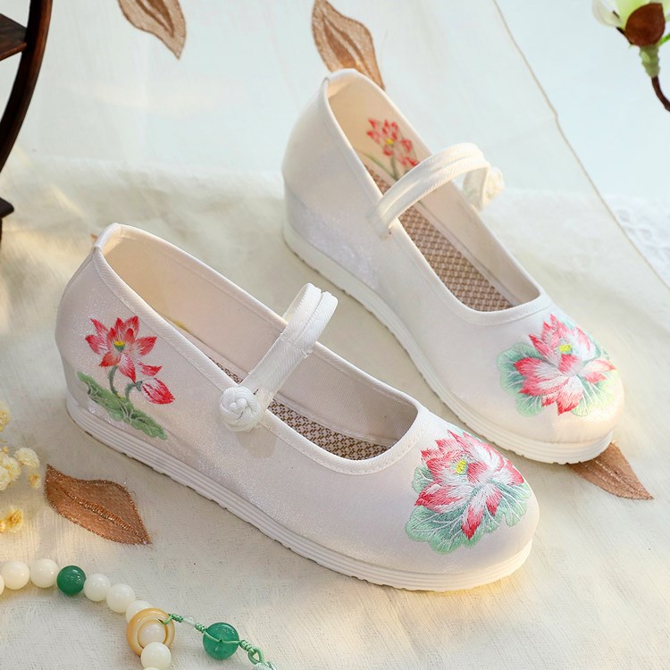 Embroidery Fabric - 2026 женские белые и зеленые туфли