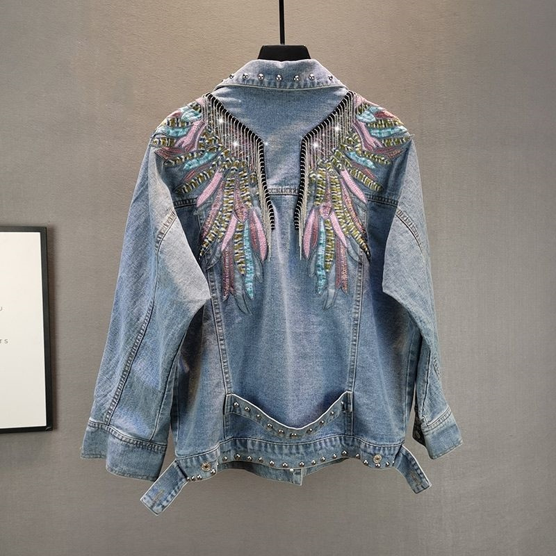 Embroidery Jacket Jeans - Новинка осени 2026: Женская джинсовая куртка