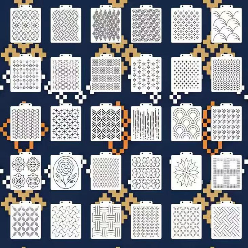 Embroidery And Quilting - Набор трафаретов для вышивки сашико, 30
