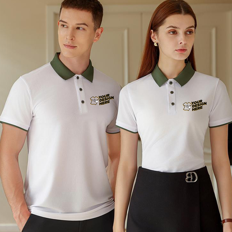 Embroidery Uniforms - Рубашка поло с цветными блоками —