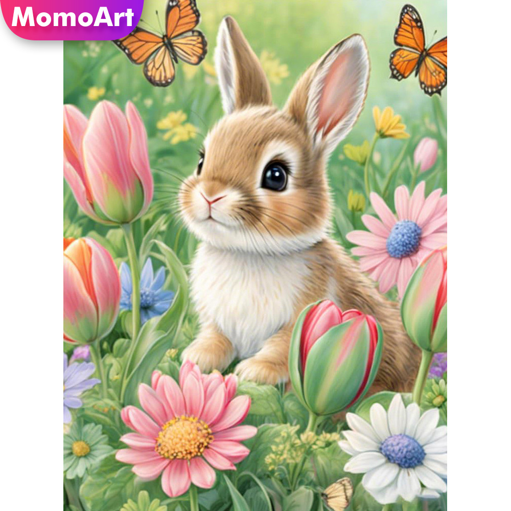 Embroidery Unique Design - Набор для вышивания крестиком Momoart «Кролик»,