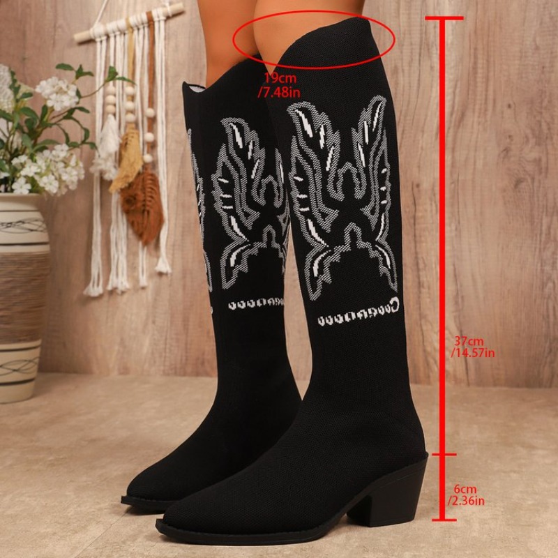 Новые женские ковбойские сапог – обзор и цена Embroidery Fabric