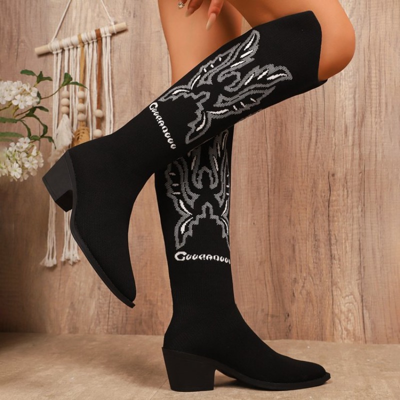 Новые женские ковбойские сапог – обзор и цена Embroidery Fabric