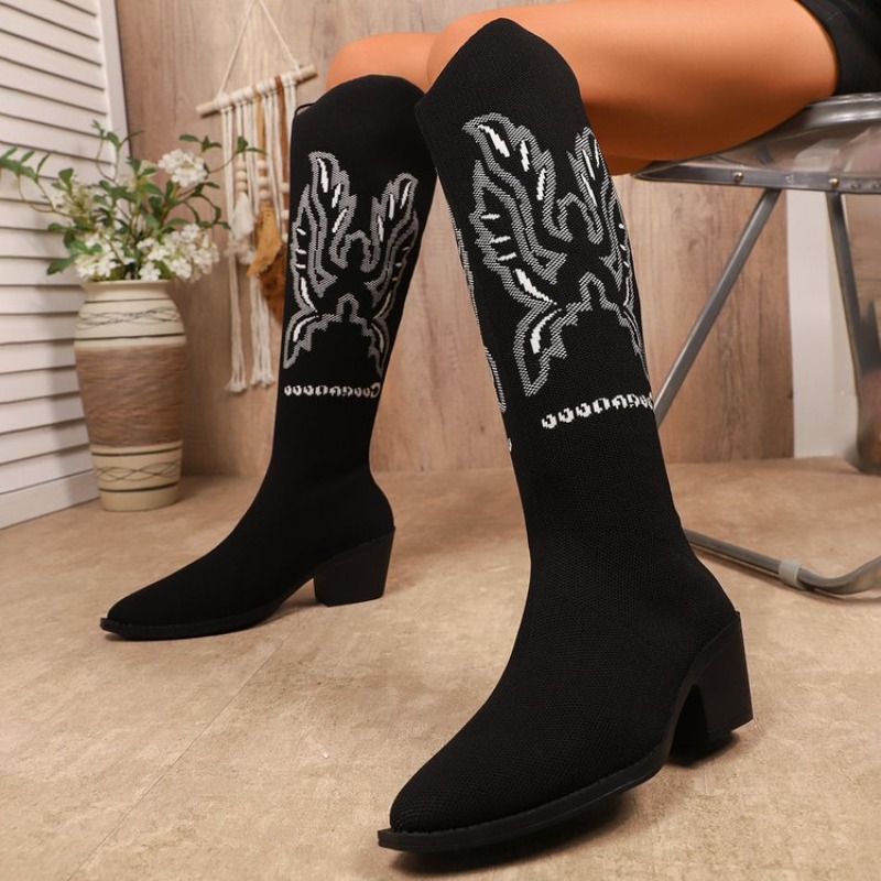 Новые женские ковбойские сапог – обзор и цена Embroidery Fabric
