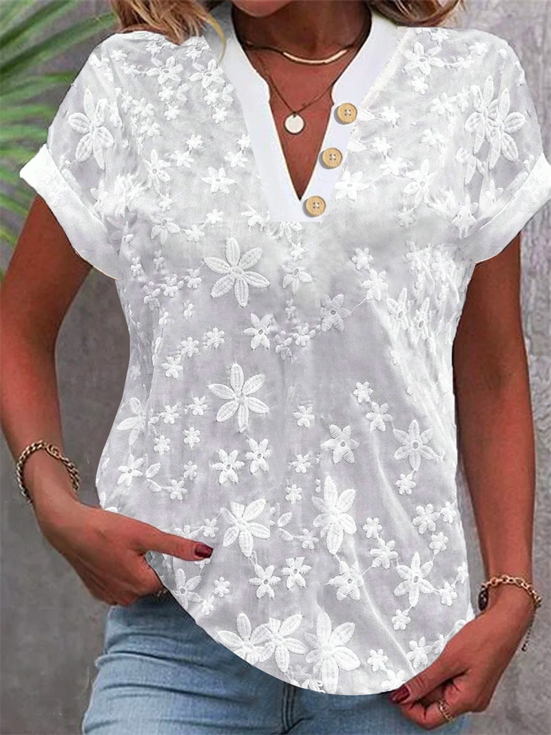Летняя женская белая блузка с  – обзор и цена Embroidery Uniforms