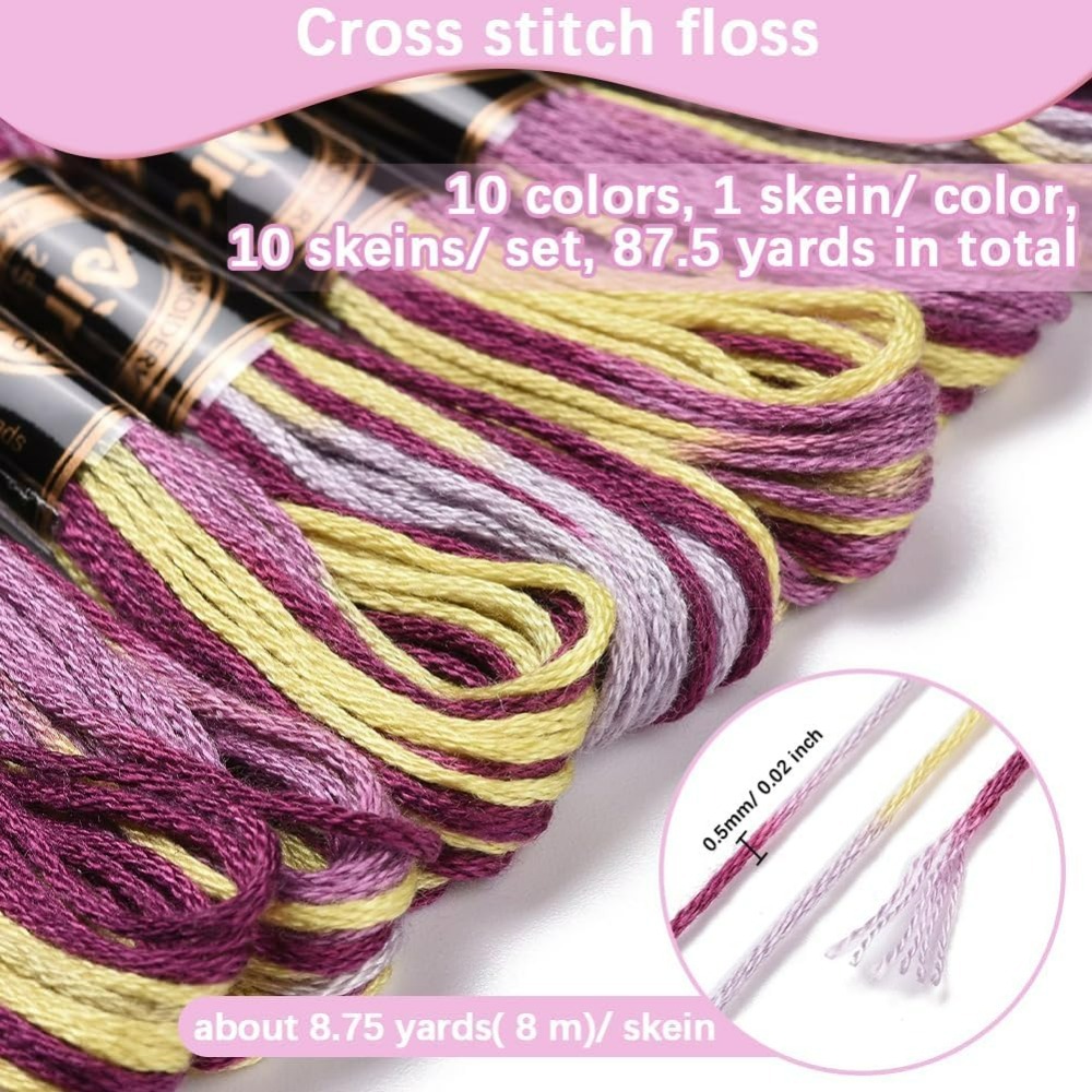 6-прядная фиолетовая разноцвет – обзор и цена Embroidery Bracelet