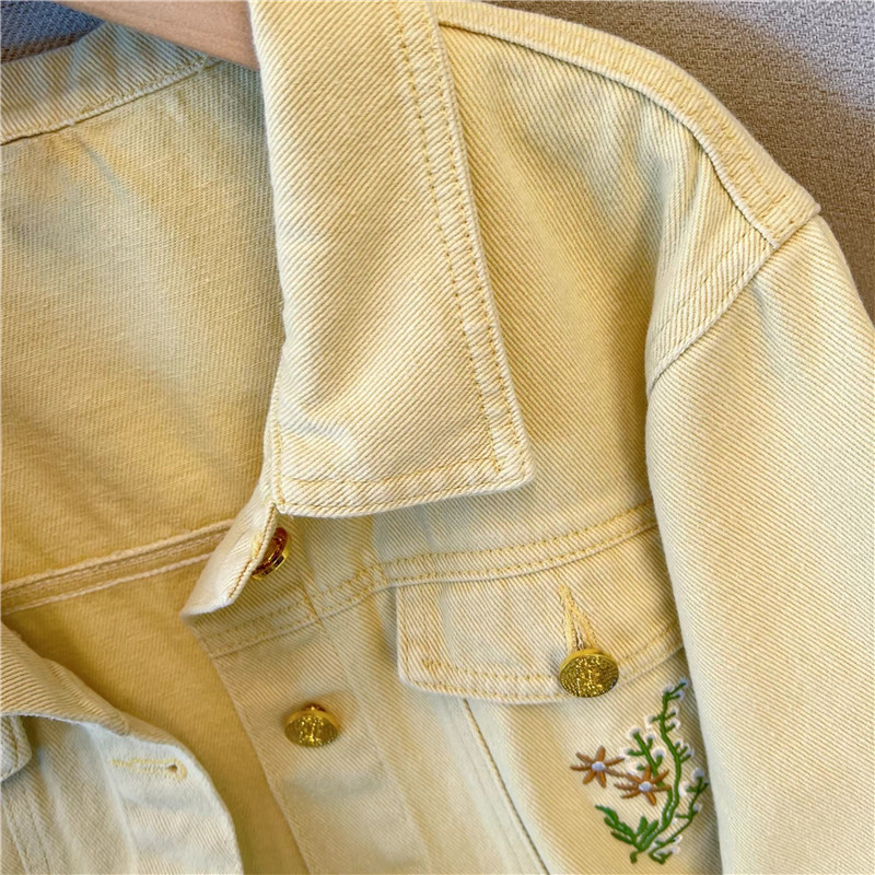 Корейская винтажная джинсовая  – обзор и цена Embroidery Jacket Jeans