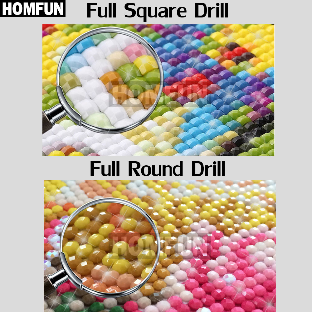 HOMFUN AB полная алмазная выши – обзор и цена Embroidery Roll Pattern