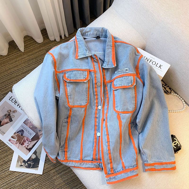 Женская джинсовая куртка контр – обзор и цена Embroidery Jacket Jeans