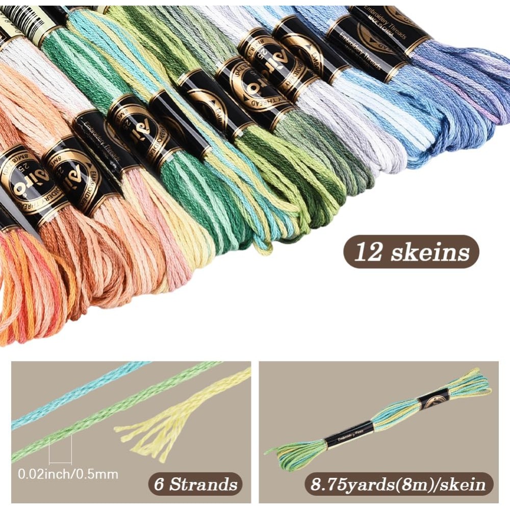 12 мотков, 105 ярдов, разноцве – обзор и цена Embroidery Bracelet