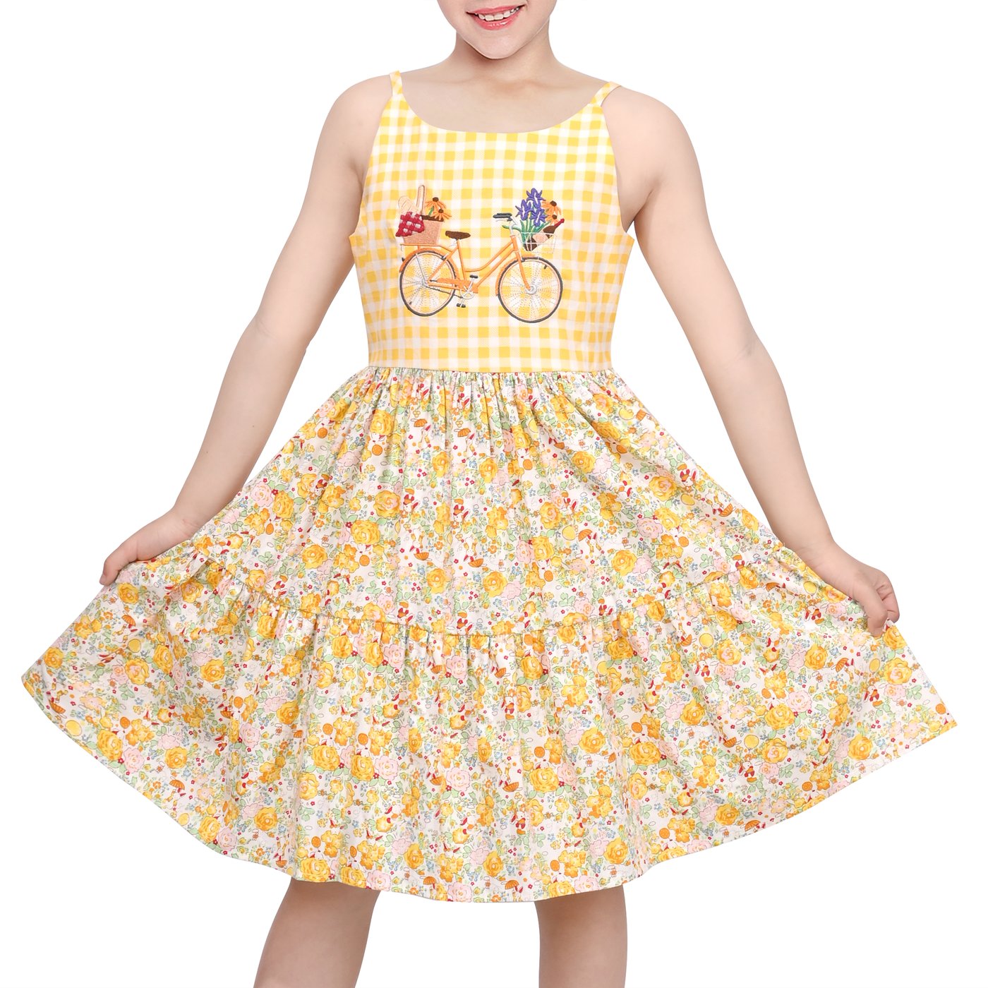 Платье для девочек, желтое, в  – обзор и цена Embroidery Yellow Dress